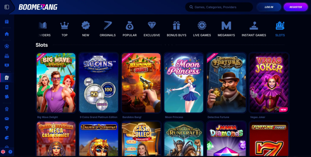 Giochi più popolari di Boomerang Casino